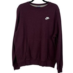 Nike Classic Cotton Blend Purple Burgundy Crush Fleece Crewneck XL Sweatshirt